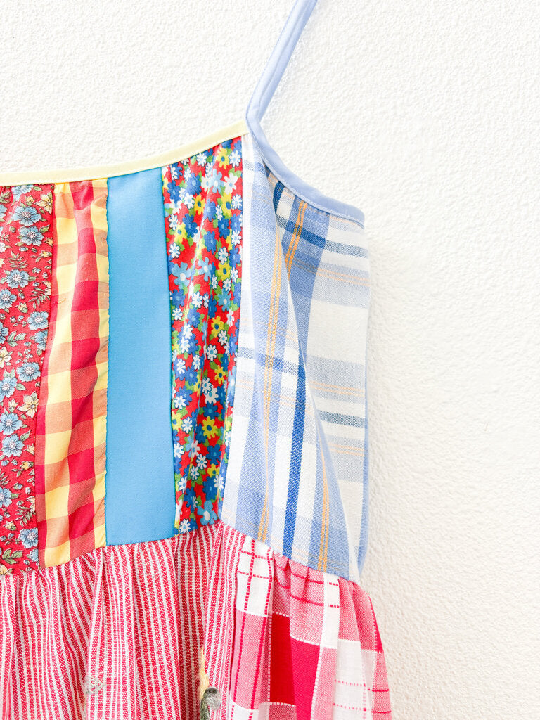 LA REUNION PATCHWORK DRESS SIZE 0