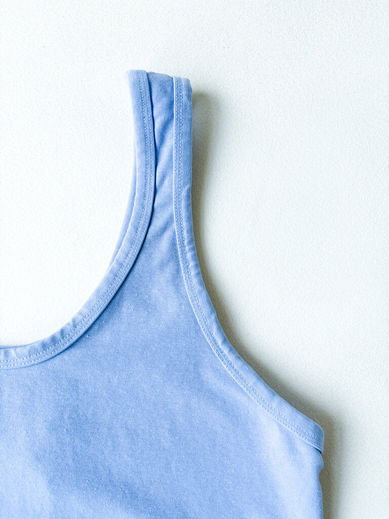 JUNGMAVEN SPORTY TANK IN COASTAL BLUE SIZE XXLARGE