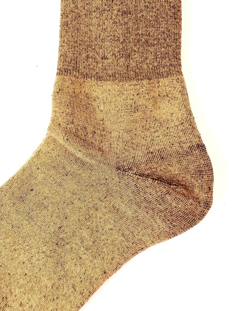 ROTOTO CITY SOCKS IN YELLOW BROWN IN SIZE SMALL