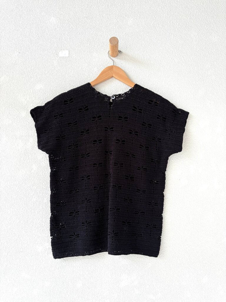 RACHEL COMEY COTTON CROCHET TOP SIZE SMALL