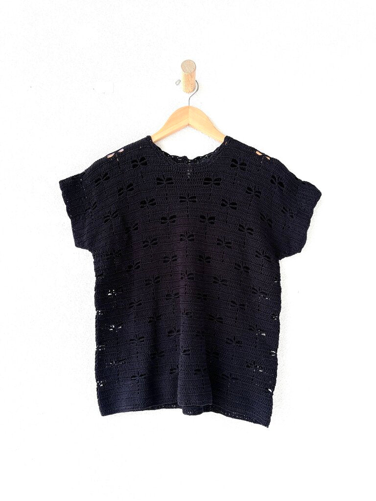 RACHEL COMEY COTTON CROCHET TOP SIZE SMALL