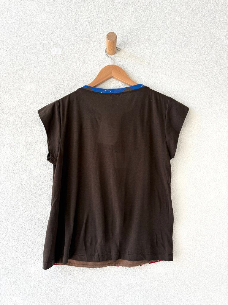ANTIPAST ARGYLE T SHIRT SIZE SMALL