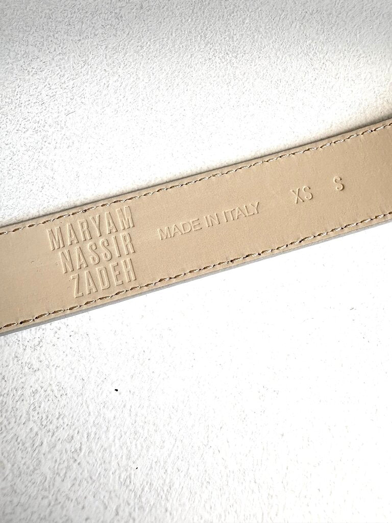 MARYAM NASSIR ZADEH LEATHER 'BRUNO' BELT SIZE XSMALL/SMALL