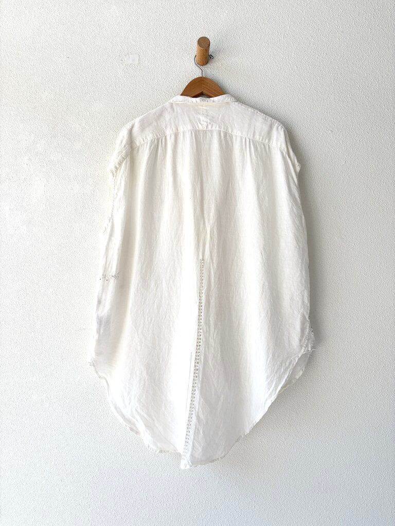 KAPITAL LINEN EMBROIDERED TOP SIZE SMALL