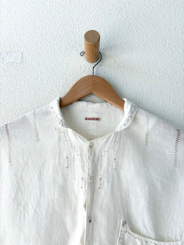 KAPITAL LINEN EMBROIDERED TOP SIZE SMALL
