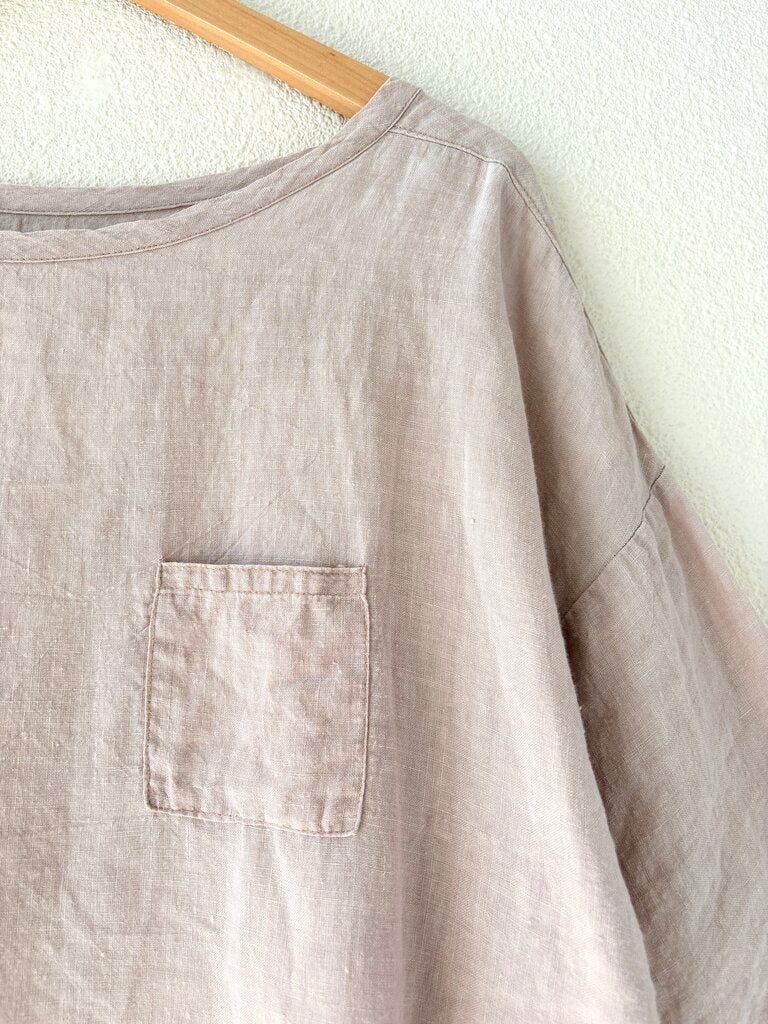 ICHI ANTIQUITES LINEN POCKET TEE ONE SIZE