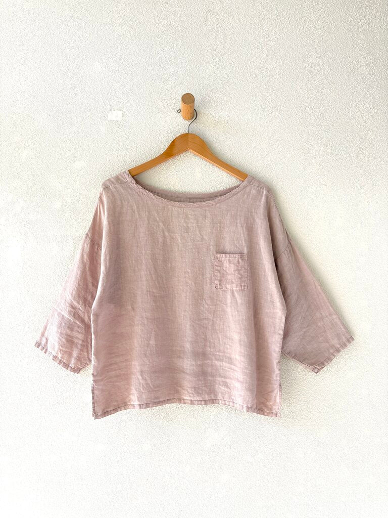 ICHI ANTIQUITES LINEN POCKET TEE ONE SIZE