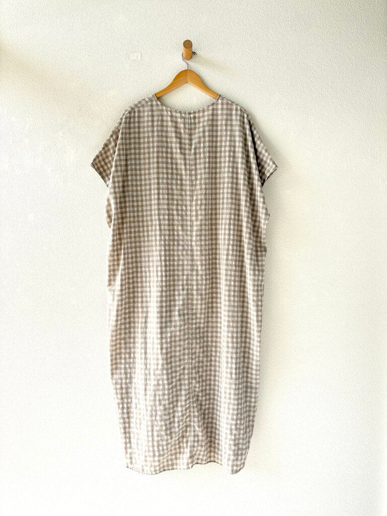 MONICA CORDERA CHECK DRESS ONE SIZE