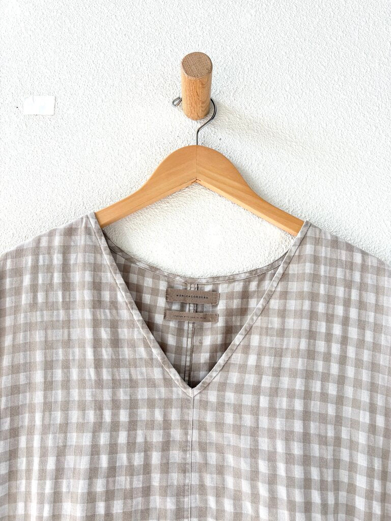 MONICA CORDERA CHECK DRESS ONE SIZE