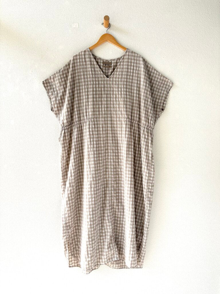 MONICA CORDERA CHECK DRESS ONE SIZE