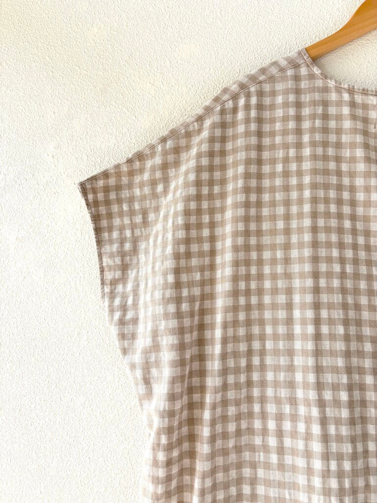 MONICA CORDERA CHECK DRESS ONE SIZE