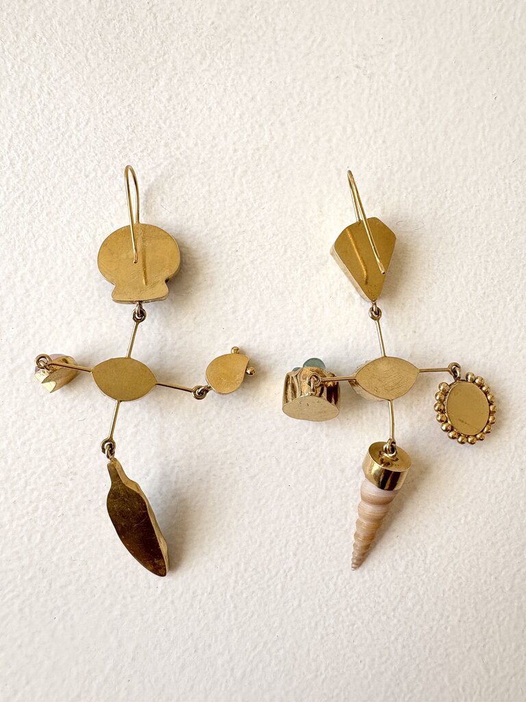 GRAINNE MORTON 'EYE CROSS DROP EARRINGS'
