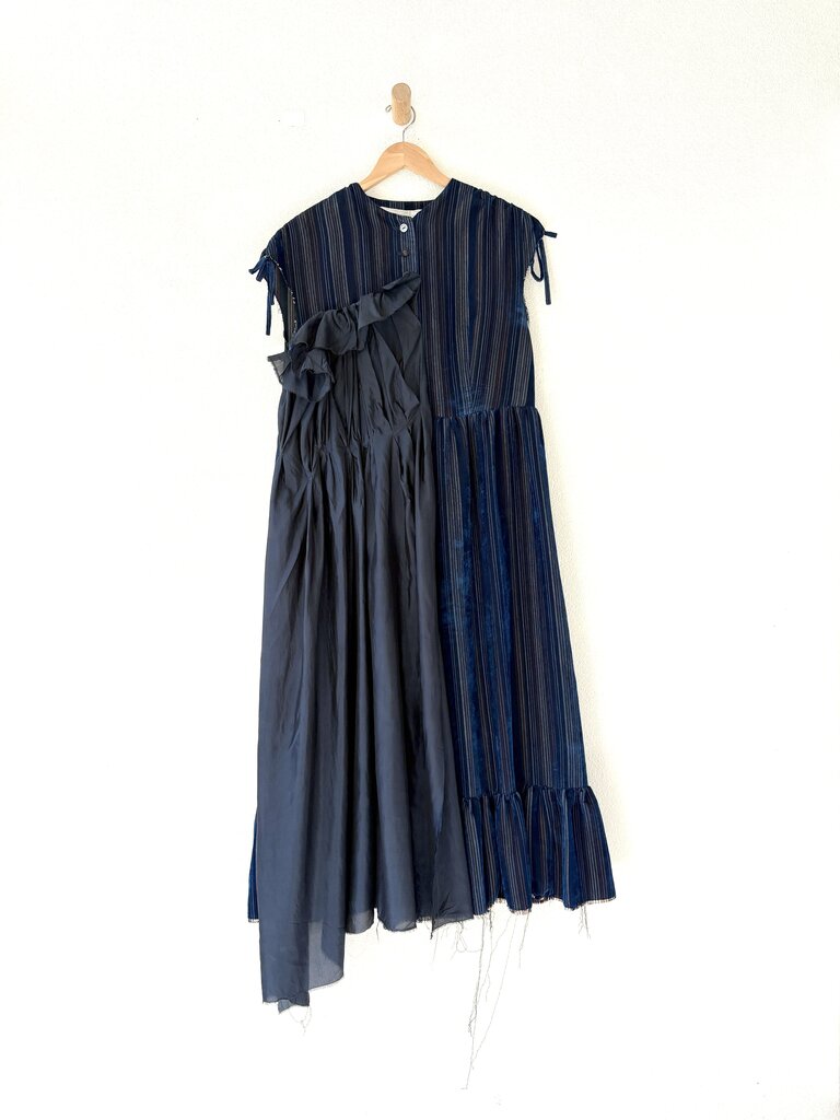 A TENTATIVE ATELIER CORDUROY SILK DRESS SIZE 40