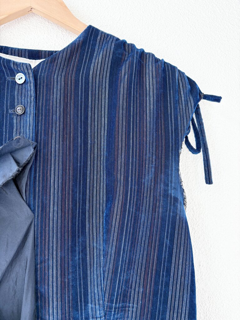 A TENTATIVE ATELIER CORDUROY SILK DRESS SIZE 40