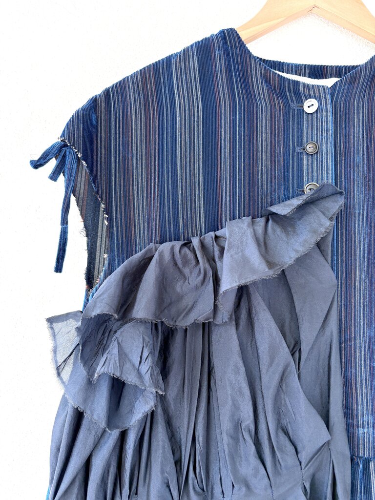 A TENTATIVE ATELIER CORDUROY SILK DRESS SIZE 40
