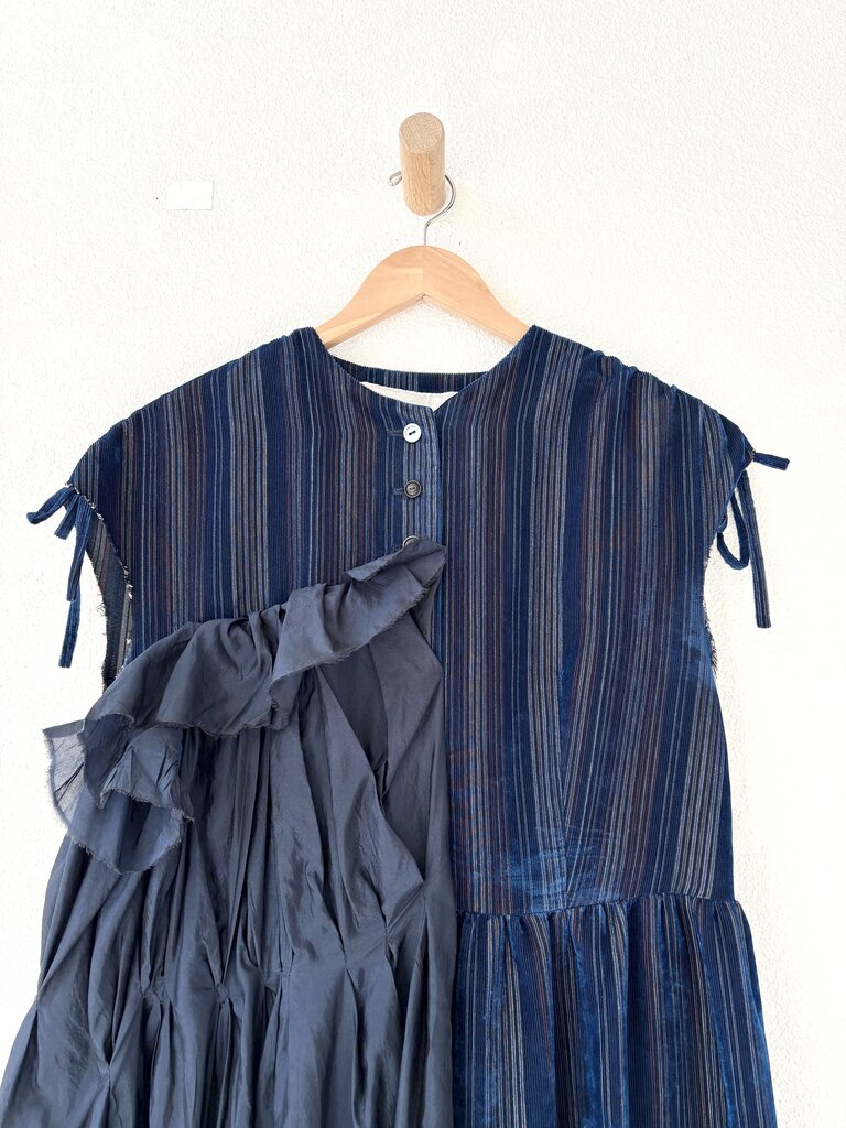 A TENTATIVE ATELIER CORDUROY SILK DRESS SIZE 40