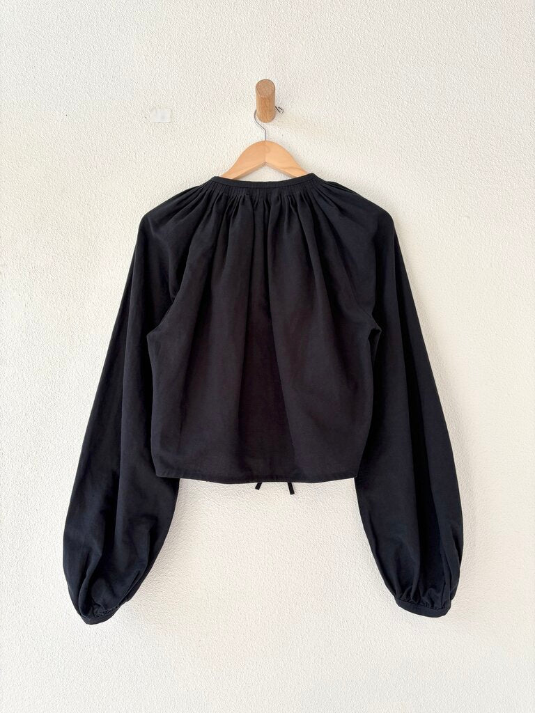 LEMAIRE COTTON LINEN ZIPPED BLOUSE SIZE 38