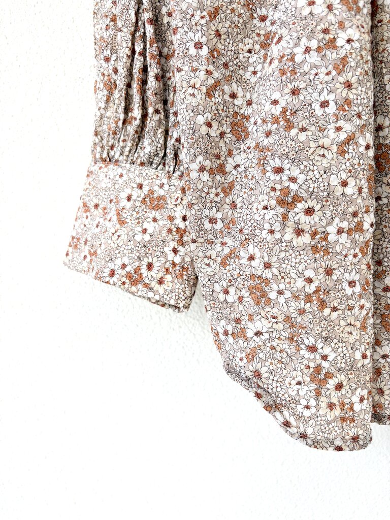 ELIZA FAULKNER COTTON FLORAL PRINT BLOUSE SIZE MEDIUM/LARGE