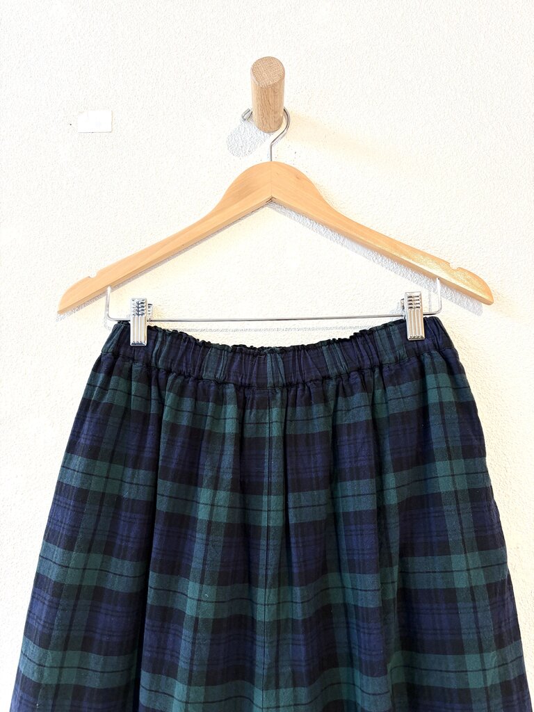 ICHI PLAID EYELET PANTS