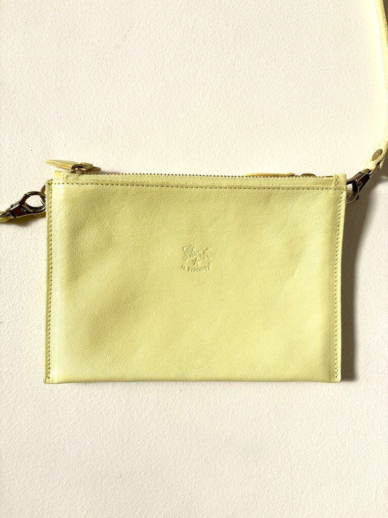 IL BISONTE DOUBLE ZIPPER POUCH CROSSBODY BAG