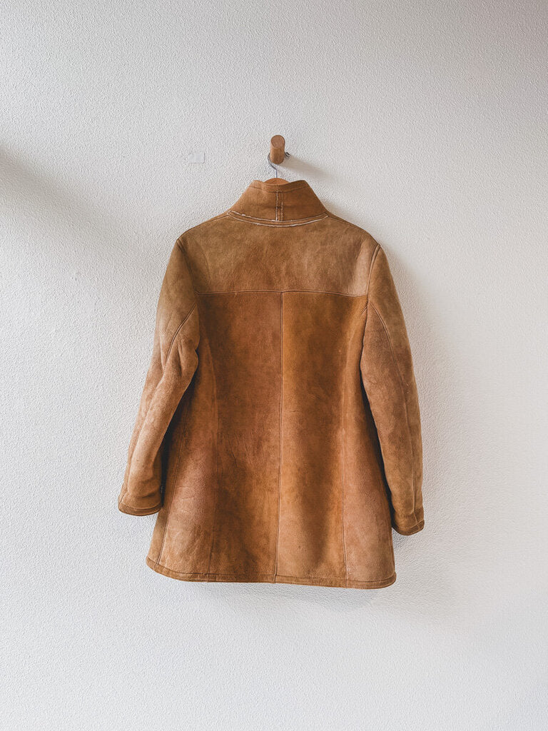 VINTAGE SUEDE SHEARLING JACKETSIZE MEDIUM