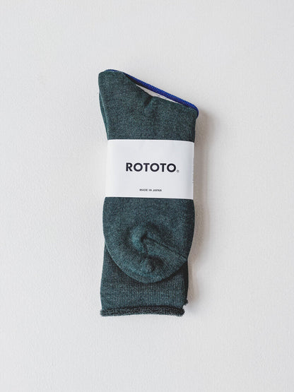 ROTOTO CITY SOCKS IN DARK GREEN SIZE MEDIUM