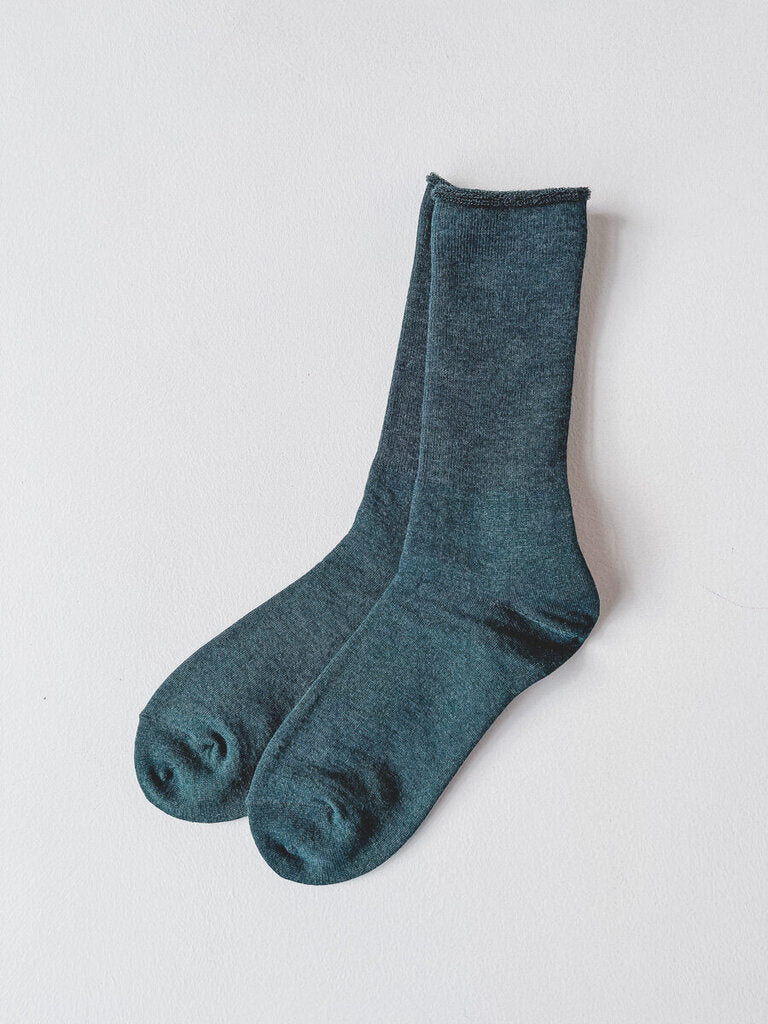 ROTOTO CITY SOCKS IN DARK GREEN SIZE MEDIUM