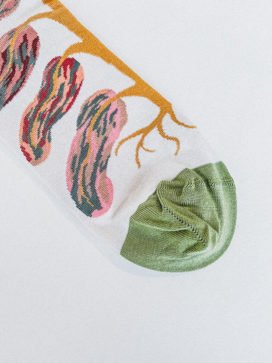 BONNE MAISON FEUILLES NATUREL SOCKS SIZE S/M