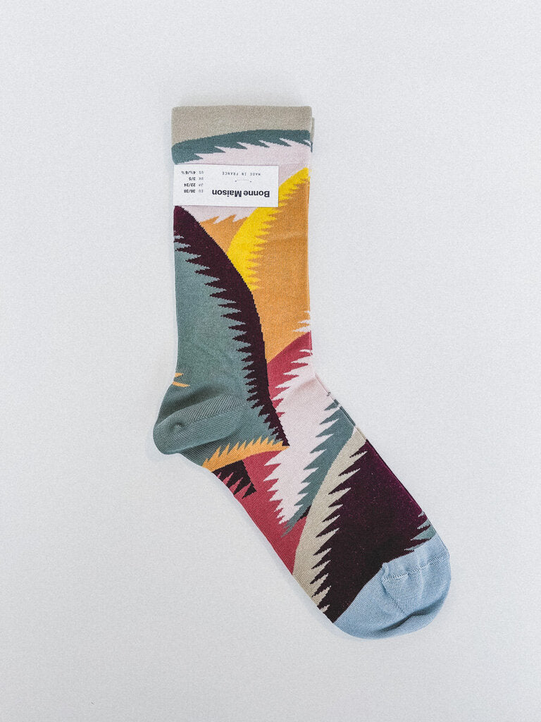 BONNE MAISON ABSTRAIT NATUREL SOCKS SIZE M/L