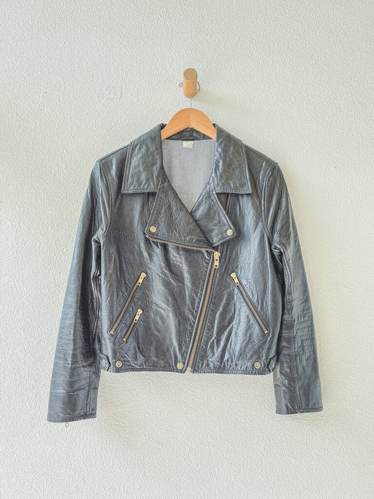 ACNE LEATHER MOTO JACKET SIZE 38