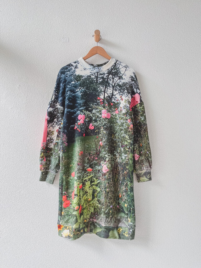 ANNTIAN COTTON FLORAL SWEAT DRESS