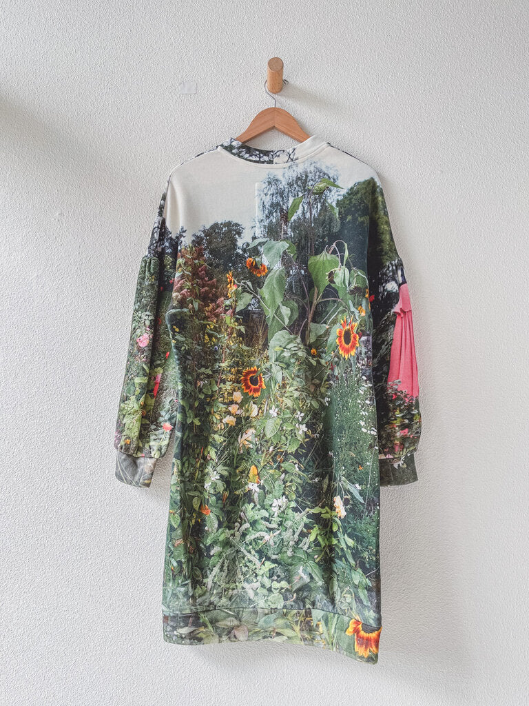 ANNTIAN COTTON FLORAL SWEAT DRESS