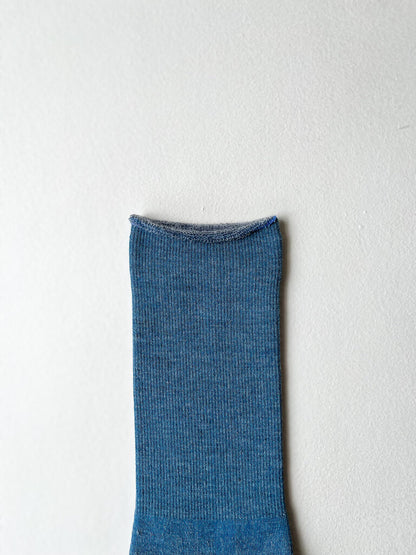 ROTOTO CITY SOCKS IN LIGHT BLUE/GRAY SIZE MEDIUM