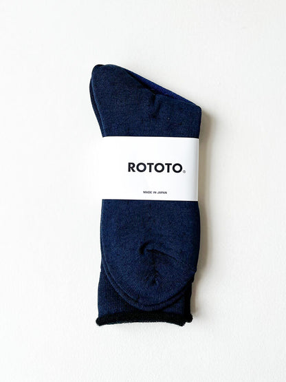 ROTOTO CITY SOCKS IN NAVY IN SIZE SMALL