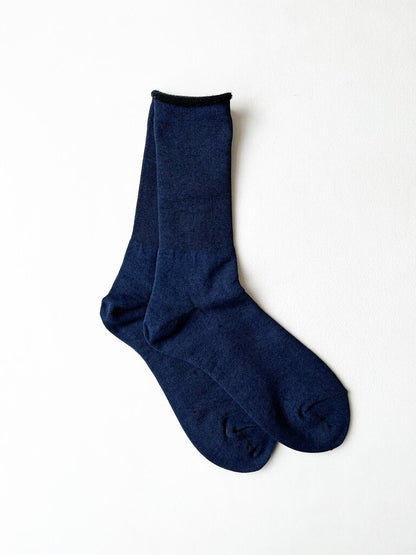 ROTOTO CITY SOCKS IN NAVY IN SIZE SMALL