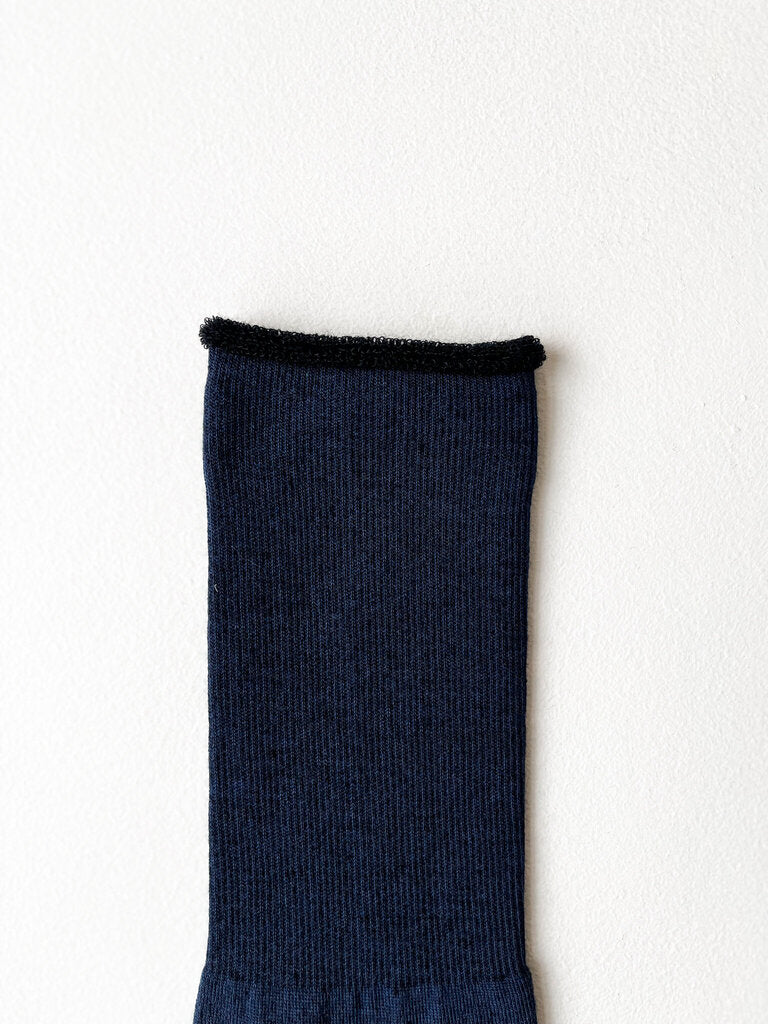 ROTOTO CITY SOCKS IN NAVY IN SIZE MEDIUM