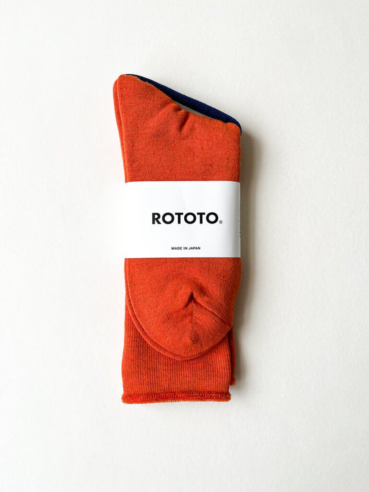 ROTOTO CITY SOCKS IN ORANGE IN SIZE SMALL