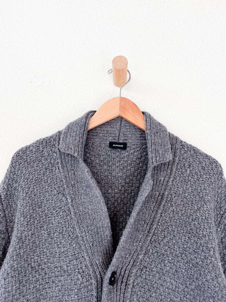 JIL SANDER WOOL CARDIGAN SIZE 48