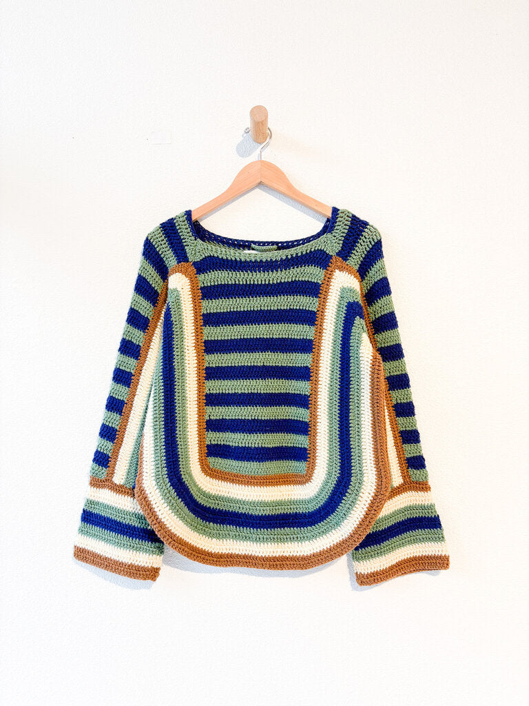 BODE 'FOUR STRIPE SWEATER' SIZE XS/S