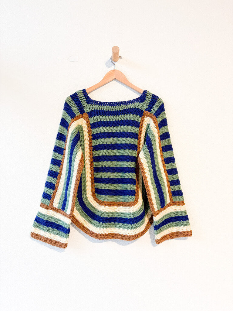 BODE 'FOUR STRIPE SWEATER' SIZE XS/S