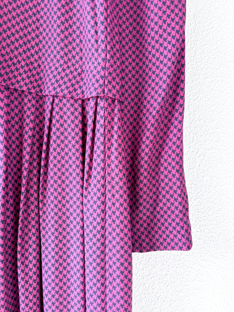 VINTAGE LAURA ASHLEY HOUNDSTOOTH DRESS SIZE 6