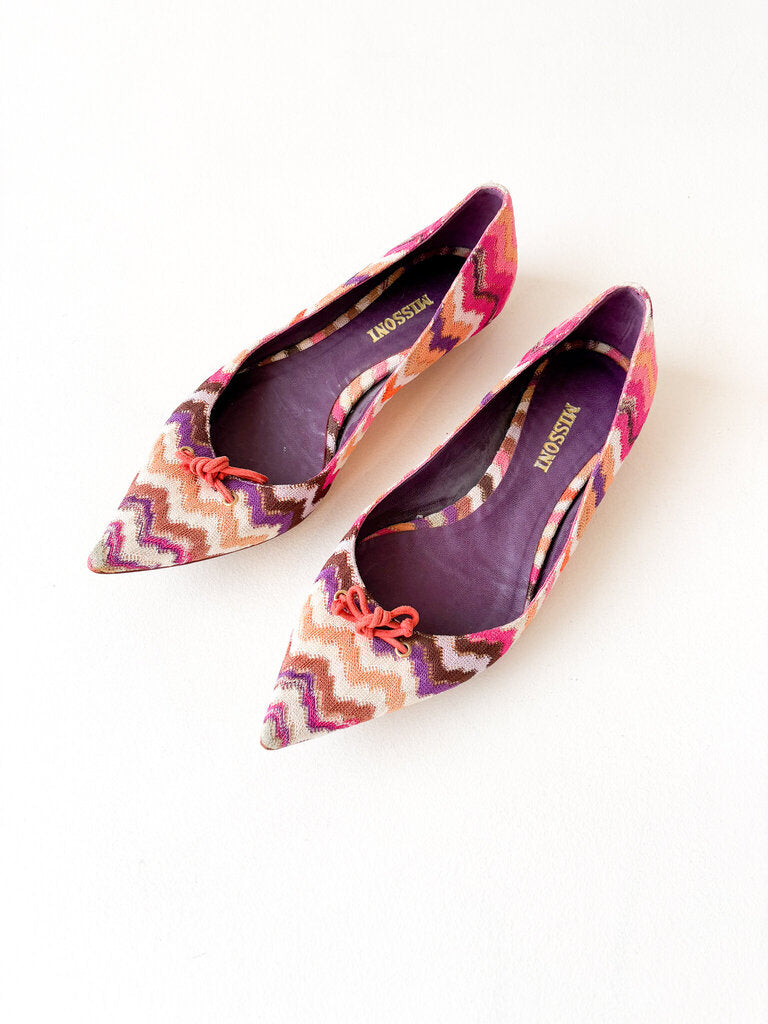 VINTAGE MISSONI FLATS SIZE 38.5