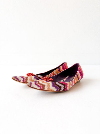 VINTAGE MISSONI FLATS SIZE 38.5