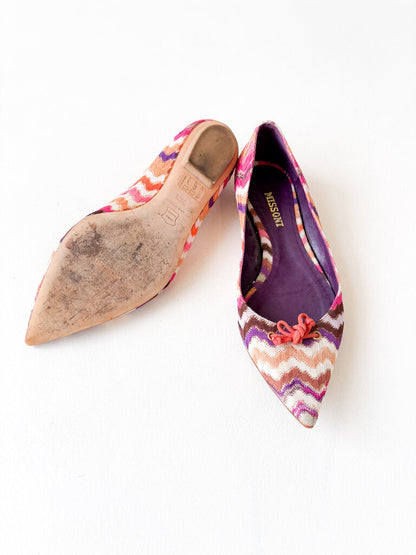 VINTAGE MISSONI FLATS SIZE 38.5