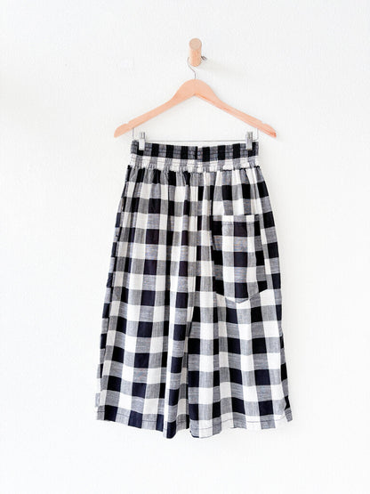 69 CROPPED COTTON CHECK PANTS SIZE XS/S