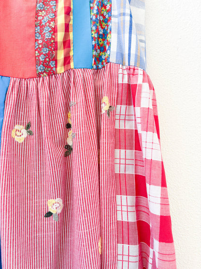 LA REUNION PATCHWORK DRESS SIZE 0