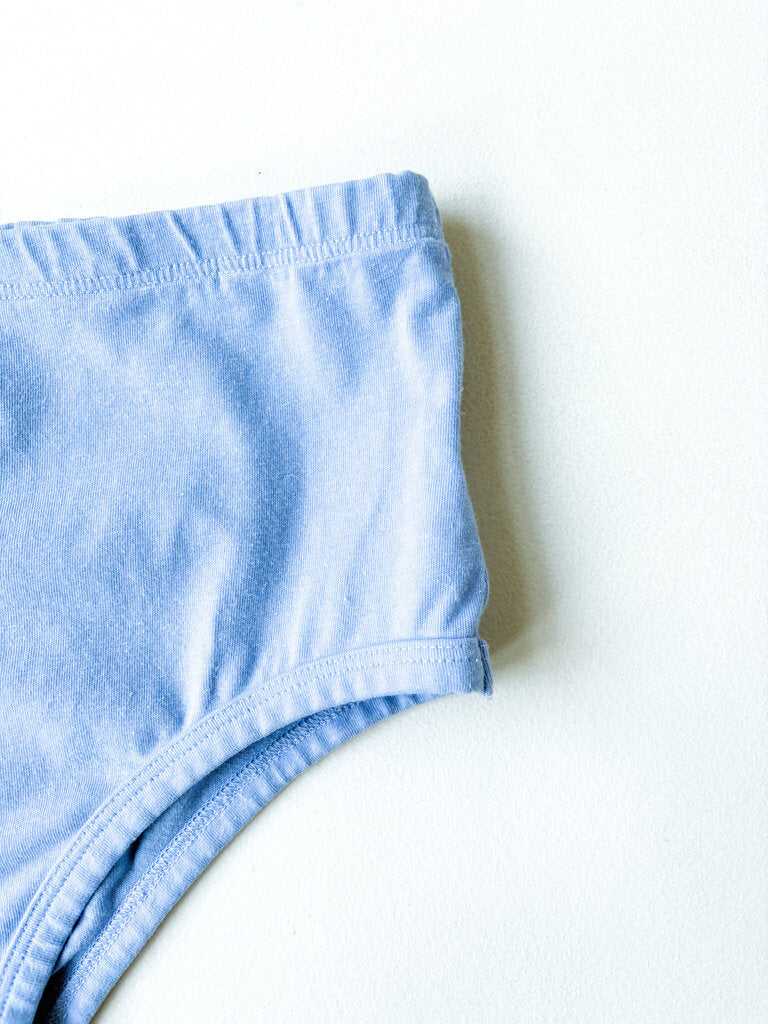 JUNGMAVEN HIGH WAISTED BRIEF IN COASTAL BLUE SIZE SMALL