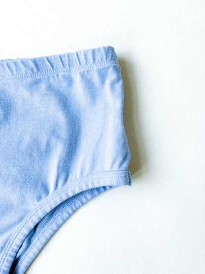 JUNGMAVEN HIGH WAISTED BRIEF IN COASTAL BLUE SIZE SMALL
