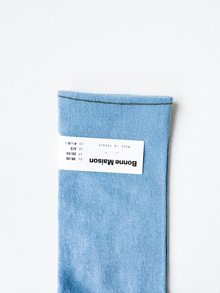 BONNE MAISON LIGHT BLUE SOCKS SZ 42-44