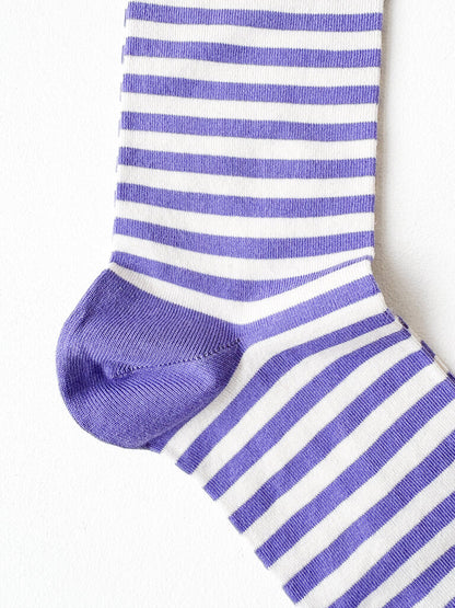 BONNE MAISON PURPLE STRIPE SOCKS SZ 39-41